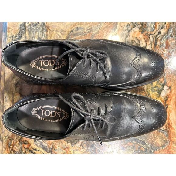 Tod’s Men’s lace up Brogues Derby shoes black size 9 Italian leather EUC sold ou - Picture 16 of 16